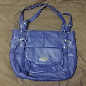 Blue leather Kate Landry Handbag